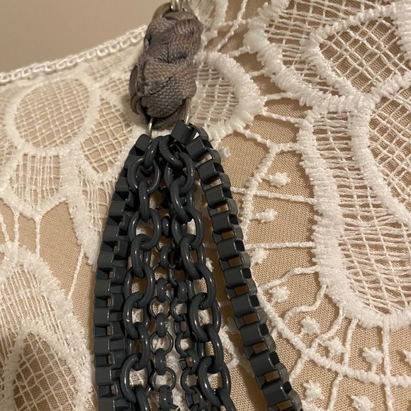 Multicolor Chain Necklace Blue Silver - Picture 5 of 8